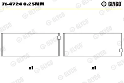 Produktbild von GLYCO 71-4724 0.25MM Pleuellager passend für MERCEDES-BENZ C-Klasse Limousine (W204) C-Klasse T-modell (S204) C-Klasse T-modell (S205)