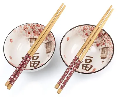 Produktbild von Lachineuse – 2er-Set Schalen – Design mit japanischen Kirschblüten ⌀ 11 cm
