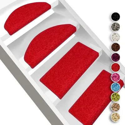Image de Shaggy Tapis de sol Sphinx Rectangle 23,5 x 65 cm rouge