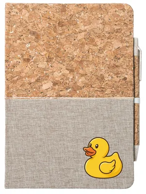 Produktbild von Huuraa Notizbuch A5 Quietscheente Gummiente Badeente 80 Blatt inkl. Kugelschreiber Tagebuch Geschenkidee