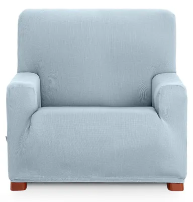 Elastischer 1-Sitzer-Banküberwurf, Blau, 50% Polyester, 45% Baumwolle