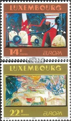 Produktbild von Briefmarken Luxemburg 1993 Mi 1318-1319 (kompl.Ausg.) postfrisch Zeitgenössische Kunst