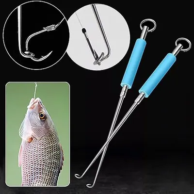 2 Stück Fischhakenentferner - Edelstahl Disgorger für Meeresangeln