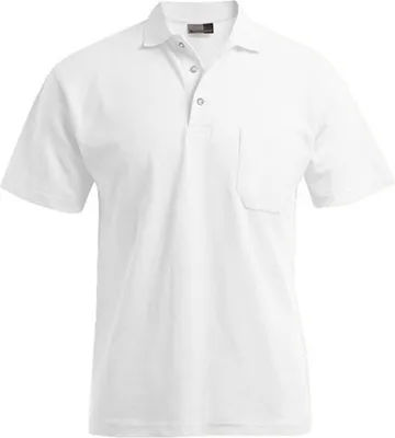 Produktbild von Heavy Poloshirt mit Brusttasche Herren, Weiß, L