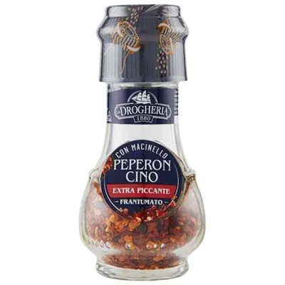 Obrázek produktu pro La Drogheria Peperoncino Extra Piccante 25 g chilli papričky s mlýnkem