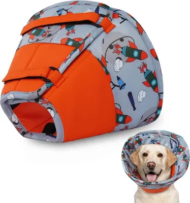 Produktbild von Halskrause Hund Leckschutz Verstellbar Wasserdicht Schutzkragen Rot S