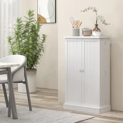 Obrázok produktu pre Kuchynská skrinka - Malá kuchynská skrinka - Skriňa na potraviny - Úložná skrinka - Biela kuchynská skrinka - 60x30x104 cm