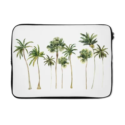 Produktbild von MuchoWow® Laptop Hülle 14 ZollDschungel - Palme - Grün Laptoptasche - Laptoptasche - Stoßsicher - Schutzhaube