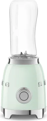 Produktbild von Smeg Kompakter Mixer im 50er-Jahre-Stil PBF01PGEU, 300 W, 2 Geschwindigkeitsstufen, 2 Flaschen à 600 ml, Tritan, Pastellgrün