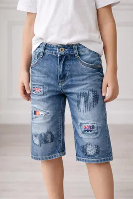 Produktbild von 645027 Blue Seven Jungen Jeans Bermuda Blau Gr. 134 – bequem & robust, 75% Baumwolle