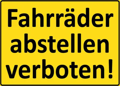 Immagine prodotto di vianmo Insegna in legno 30x40 cm Fahrräder abstellen verboten