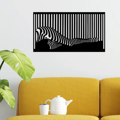 Immagine prodotto di Wallity, Donna 3, Accessorio decorativo da parete in metallo, 100 % METALLO, Nero, 38 x 69 cm