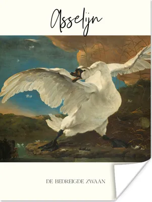 Produktbild von MuchoWow® Poster Kunst - Der gefährdete Schwan - Jan Asselijn 90x120 cm - Wohnzimmer