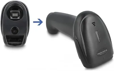 Immagine prodotto di Delock - Scanner di codici a barre - portatile - 100 scansioni/sec - decodificato - Bluetooth, USB, RF(2,4 GHz) (90564)