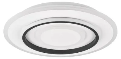 Immagine prodotto di Plafone LED rotondo con telecomando JORA bianco e nero 46W, tonalità di bianco 5400 lm, metallo, dimensioni: 6,5 x 41 x 41 cm, IP20, RL