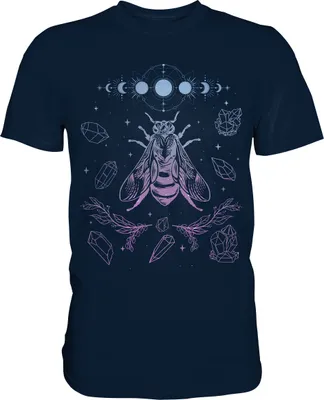 Produktbild von Mond Biene Insekten T-Shirt – Navy / M