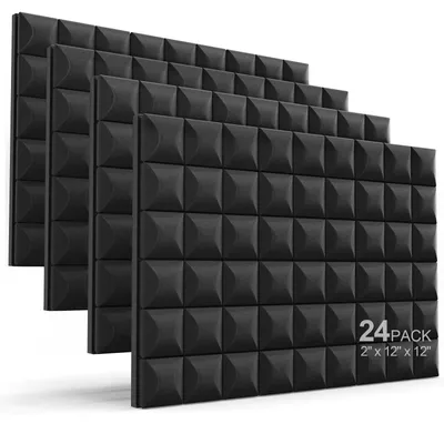 Obrázek produktu pro Sada 24 akustických pěnových panelů pro absorbci zvuku