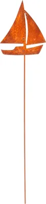 Produktbild von Rost Gartenstecker Segelboot 61,5 cm maritime Gartendeko Edelrost Deko Metall