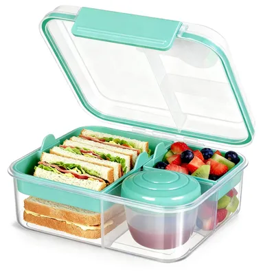 Productafbeelding van VINATO lunchbox voor kinderen met compartimenten, lunchbox voor volwassenen en kinderen, Bento box