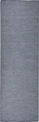 Image de Tapis à tissage plat d'extérieur 80x250 cm Bleu