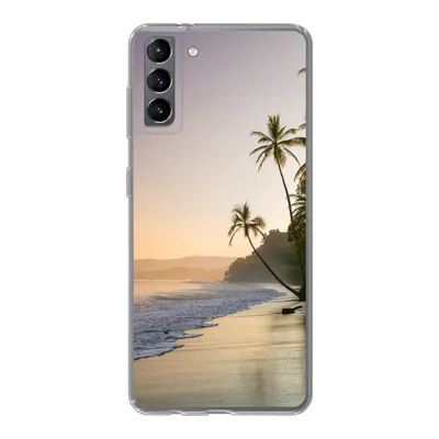Produktbild von MuchoWow® Handyhülle Schutzhülle Hülle für Samsung Galaxy S21 Plus Strand - Meer - Palme Silikon Softcase Handy Hülle - Handy-Tasche