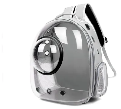 Produktbild von Tierrucksack, transparent – Katzentrage, Hundetrage – Wasserdicht – Belüftete Transportkapsel – Kratzfestes Oxford-Gewebe – Tierrucksack