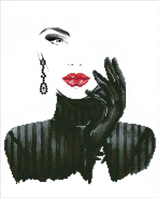 Image de DIAMOND DOTZ® Set de peinture originale au diamant Lady in Black 42x52 cm ab