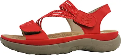 Produktbild von Rieker  Damenschuhe Sandalen Rot Freizeit, Schuhgröße:41 EU