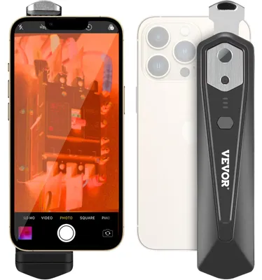 Produktbild von VEVOR Wärmebildkamera für Android, 256 x 192 IR Auflösung Infrarot-Wärmebildkamera mit visueller Kamera, 25Hz Bildwiederholrate Wärmebildkamera für Smartphone/Tablet, -4-1022°F Temperaturbereich, IP54