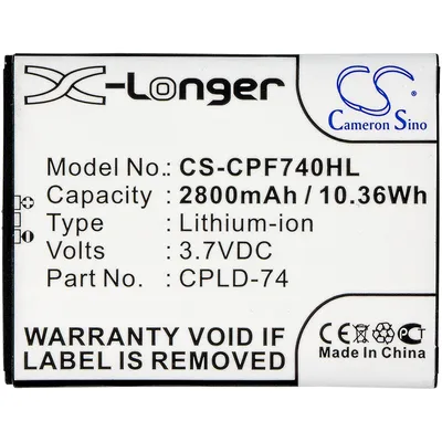 Immagine prodotto di TECHTEK Batteria compatibile con [Coolpad] 5860, 5860e, per [MetroPCS] CP5860EM, Quattro 4G sostituisce CPLD-74