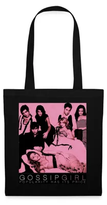Produktbild von Spreadshirt Gossip Girl Ikonisches Bild Mit Hauptcharateren Stoffbeutel, One size, Schwarz