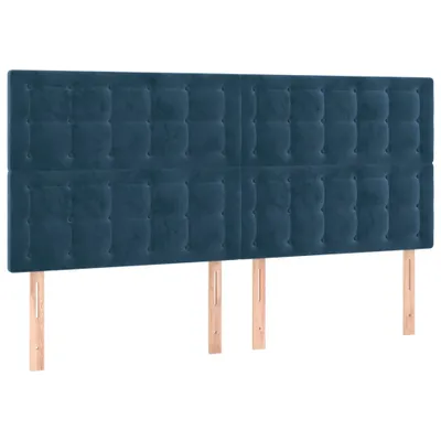 Imagen del producto de vidaXL Cabecero, azul oscuro, 160 x 5 x 118/128 cm, terciopelo