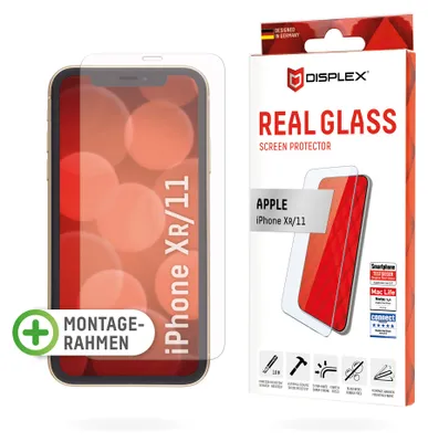 Obrázek produktu pro Displex 01141, Apple, iPhone XR/ iPhone 11, Aplikace nasucho, Nárazuvzdorné, Odolné proti poškrábání, Prachuodolný, Průhledná, 1 kusů