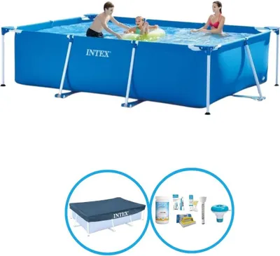 Produktbild von Intex Pool Rectangular Frame 300x200x75 cm - Schwimmbad-Paket