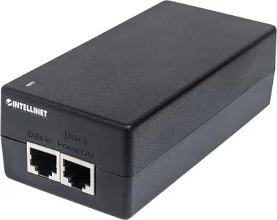 Produktbild von Intellinet Gigabit Ultra PoE injector, port 1 x 60 W, zgodny z IEEE 802.3bt i IEEE 802.3at/af, plastikowa obudowa