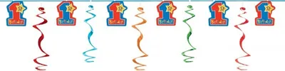 Produktbild von Swirl Girlande 1. Geburtstag Junge