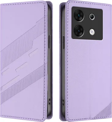 Produktbild von Hülle für Infinix Zero 30 5G, Kunstleder Brieftaschen Handyhülle mit Kartenfach und Standfunktion Violett