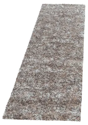 Imagen del producto de Alfombra rectangular para sala de estar, color beige, 80x250 cm, diseño texturizado