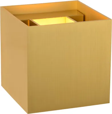 Produktbild von Wandleuchte Aluminium G9 Up Down in Gold eckig warmweißes Licht 2700 K 350 lm Modern Wandlampe