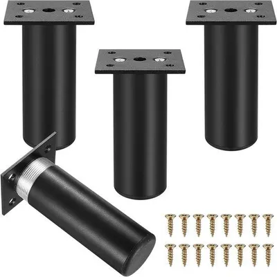 Produktbild von Verstellbare meubelpoten in Schwarz, 10cm, Set von 4, für Möbel, Sessel, Schrank, Tisch, Schublade, Brett, Fußsatz