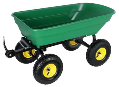 Obrázek produktu pro Zahradní vozík, nosnost 200 kg, otočná rukojeť o 180°, čtyřkolový