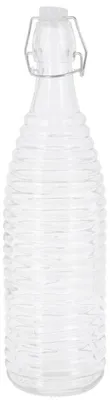 Zdjęcie produktu dla Szklana butelka z klipsem 1000 ml, paski