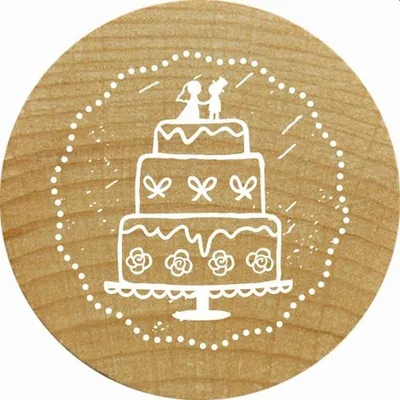 Produktbild von Stempel Woodies Hochzeitstorte.