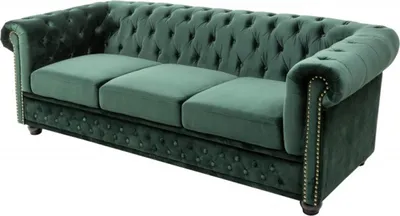 Chesterfield Sofa Grün Couch Wohnzimmer Dunkelgrün