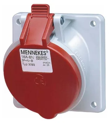 Productafbeelding van Mennekes 3171 - 5-polig - Rond - Wit - IP44 - VDE-gekeurd - EAC-certificering - 400 V - 32 A