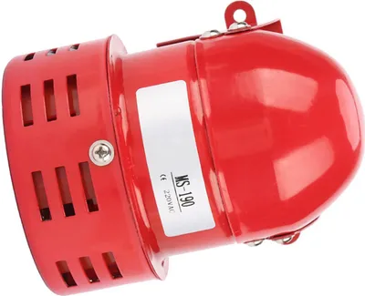 Produktbild von 220V 120DB Červený mini kovový motorový alarm Průmyslová zvuková elektrická ochrana proti krádeži MS-190