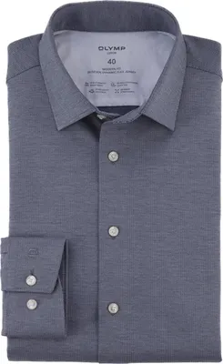 Produktbild von Olymp Luxor 24/7 modern fit Businesshemd graues Jersey