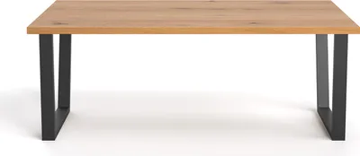 Image de Table Erant avec plateau en bois massif, 140x100 cm, chêne, meuble design
