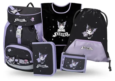 Produktbild von Baagl Schulranzen Mädchen Set 5 Teilig Schultasche Airy - Kuromi Fortune