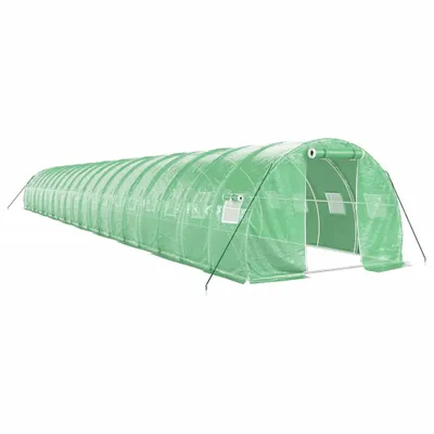 Zdjęcie produktu dla vidaXL Szklarnia z ramą stalową zielona 60 m² 20x3x2 m